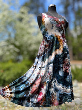 Load image into Gallery viewer, Women’s Large Geode Ballet Dress with Pockets in ‘Pinot Sage &amp; Teal’
