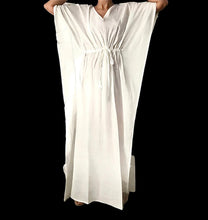 Load image into Gallery viewer, Women’s One Size (S-3X) Geode 100% Rayon Tie Front Caftan Dress in ‘Rooster’
