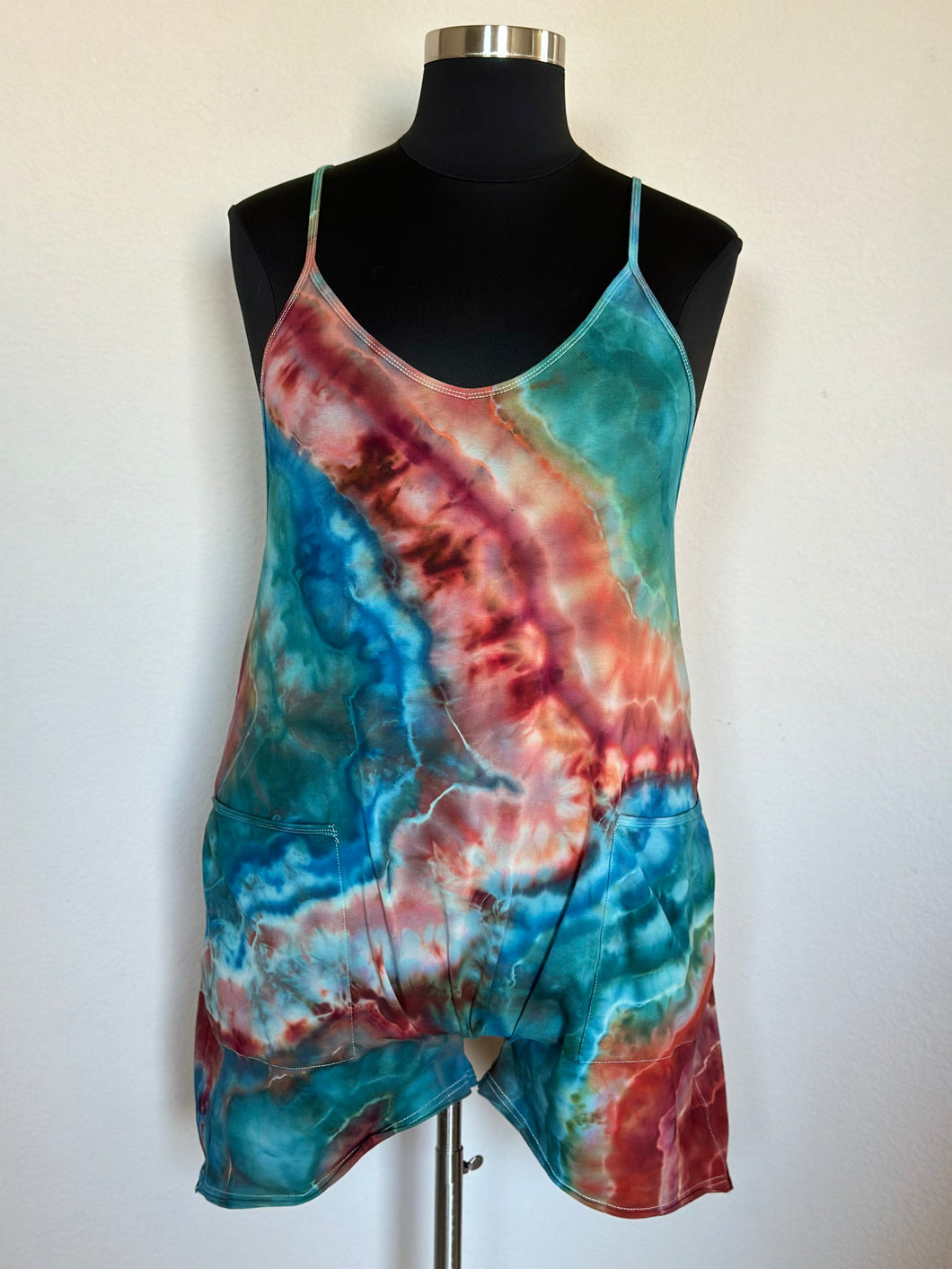 Women’s XL Geode Harem Romper in ‘Caribbean Reef’