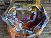 Load image into Gallery viewer, Cotton Canvas Zippered Tote Bag with Heart with Inside Zippered Pocket in ‘Rustic Rainbow’
