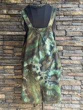 Load image into Gallery viewer, Women’s Small Linen/Rayon Geode Overall Shorts in ‘Moss Agate’

