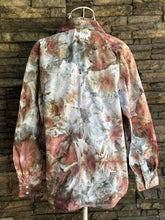 Load image into Gallery viewer, Women’s Large Banana Republic Long Sleeved Denim Shirt with Pearl Snap Buttons in ‘Brushed Steel’

