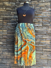 Load image into Gallery viewer, Women’s XXL (can fit a 3X, too) Geode Midi Skirt with Pockets in ‘Boulder Turquoise’
