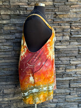 Load image into Gallery viewer, Women’s XL Geode Rayon/Linen Overall Romper Shorts in ‘Rustic Rainbow’
