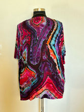 Load image into Gallery viewer, Women’s 4X Reverse Geode Kimono in ‘Ruby Waves’
