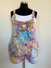 Load image into Gallery viewer, Women’s XXL Cotton Linen Overall Shorts in ‘Bird Song’
