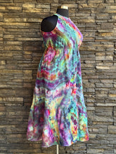 Load image into Gallery viewer, Women’s Large 12/14 (runs large, fits closer to an XL) 100% Cotton Tiered Halter Midi Dress with Pockets in ‘Cosmic Eyes’
