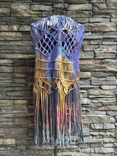 Load image into Gallery viewer, Custom Crocheted Fringe Vest in ‘Dark Star’

