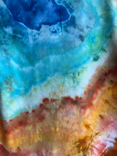 Load image into Gallery viewer, Youth Small (6/7) Oversized Long-Sleeve Geode Pocket T-Shirt in ‘Yellowstone’s Grand Prismatic Spring’
