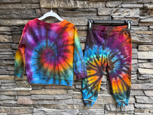 Load image into Gallery viewer, Toddler 2T Burt’s Bees Organic Cotton Rainbow Spiral Sweatsuit
