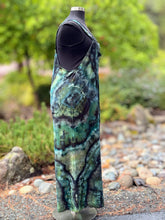 Load image into Gallery viewer, Women’s XXL Geode Wide-Leg Linen/Rayon Overalls in ‘Moss Agate’
