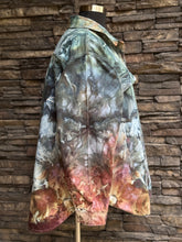Load image into Gallery viewer, Women’s Oversized 3X (fits more like a 4X) Denim Button Up Long Sleeved Shirt in ‘Pinot Sage &amp; Teal’
