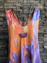 Load image into Gallery viewer, Women’s Medium Upcycled Pact Organic Cotton Sleeveless V-Neck Maxi Dress with Pockets in ‘Purple Moss Agate’ Inclined Twist
