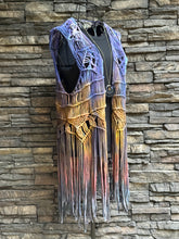 Load image into Gallery viewer, Custom Crocheted Fringe Vest in ‘Dark Star’

