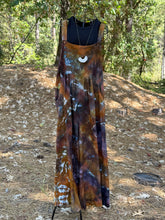 Load image into Gallery viewer, Women’s Medium (fit more like a large) Geode Wide-Leg Linen/Rayon Overalls in ‘Charred Redwood’
