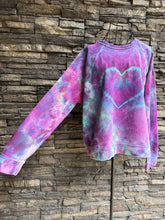 Load image into Gallery viewer, Women’s XL 100% Cotton Crewneck Sweatshirt with Heart in ‘Northern Lights’
