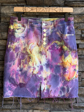 Load image into Gallery viewer, Women’s Size 30 (Medium) Button Fly Denim Skirt with Stretch in ‘Sugar Plum’
