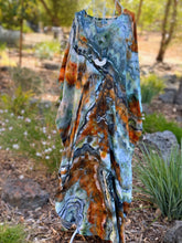 Load image into Gallery viewer, Women’s One Size (fits S-XL best) 100% Rayon Ibiza Geode Caftan in ‘Boulder Turquoise’
