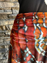 Load image into Gallery viewer, Women’s Small Geode Asymmetrical Draped Midi Skirt in ‘Midnight Ember’
