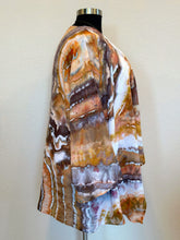 Load image into Gallery viewer, Women’s L/XL 100% Rayon Geode Waterfall Open Front Jacket in ‘Petrified Wood’
