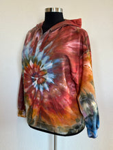 Load image into Gallery viewer, Women’s XXL Gravity Spiral Hoodie in ‘Rustic Rainbow’
