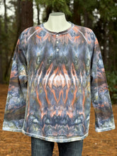 Load image into Gallery viewer, Men’s XXL Cosmic Roll Long Sleeved Henley in ‘Moss &amp; Ember’
