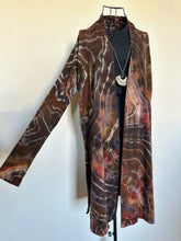 Load image into Gallery viewer, Women’s Medium Upcycled Athleta Geode Long Cardigan with Thumbholes in ‘Walls of the Cave’
