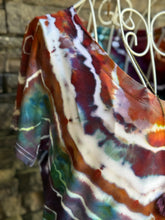 Load image into Gallery viewer, Women’s Small Geode Short Sleeved V-Neck Shirt in ‘Fire Opal’
