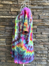 Load image into Gallery viewer, Women’s Large V-Neck Spiral T-Shirt in ‘Cosmic Eyes’
