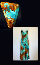 Load image into Gallery viewer, Custom Geode Strappy Jumpsuit in ‘Boulder Turquoise’ for Sarah
