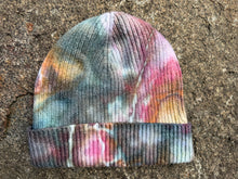 Load image into Gallery viewer, Unisex Geode Rib-Knit Cuffed Beanie in ‘Pinot Sage &amp; Teal’
