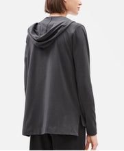 Load image into Gallery viewer, Women’s 2X Eileen Fisher Organic Cotton Reverse Geode Hooded Cardigan with Pockets in ‘Spectrolite’
