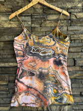 Load image into Gallery viewer, Women’s Large Spaghetti Strap Geode Tank top in ‘Iron Buffalo’
