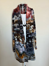 Load image into Gallery viewer, Women’s XS (can fit up to a medium) Upcycled Athleta Geode Cardigan with Thumbholes and Pockets in ‘Crazy Lace Agate’
