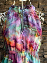 Load image into Gallery viewer, Women’s XS 0-2 (runs large, fits closer to a Small) 100% Cotton Tiered Halter Midi Dress with Pockets in ‘Cosmic Eyes’

