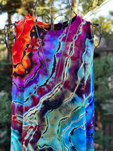 Load image into Gallery viewer, Custom Reverse Geode Sleeveless Dress with Pockets in ‘Agates and Minerals under Polarized Microscopes’ for Debbie
