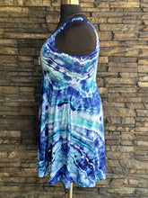 Load image into Gallery viewer, Women’s Large Geode Square Neck Dress with Pockets in ‘Deep Lagoon’

