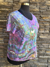 Load image into Gallery viewer, Women’s 1X Geode 100% Cotton V-Neck T-Shirt in ‘Midnight Opal’
