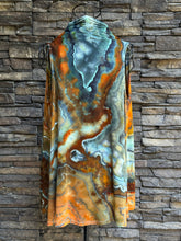 Load image into Gallery viewer, Women’s Small Geode Open Front Sleeveless Cardigan Vest in ‘Boulder Turquoise’
