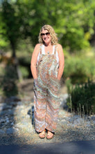 Load image into Gallery viewer, Women’s XL Linen/Cotton Wide Leg Overalls in ‘Wild Thing’
