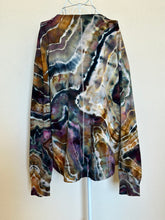 Load image into Gallery viewer, Custom Geode Thumbholes &amp; Pockets Pullover in ‘Autumn Dawn’ for Christine
