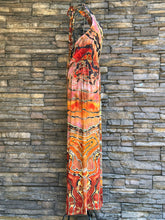 Load image into Gallery viewer, Women’s Medium Reverse Geode Halter Jumpsuit with Pockets in ‘Rusted Root’
