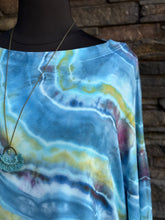 Load image into Gallery viewer, Women’s 3X Geode Long Sleeved Boat Neck Top with Thumbholes in ‘Tahitian Seas’
