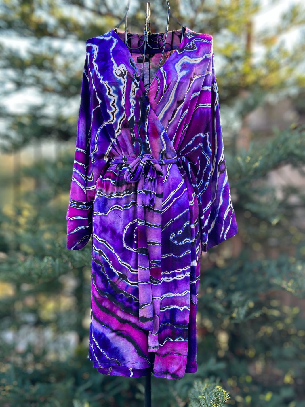 Custom Reverse Geode Robe in ‘Purple Haze’ for Megan