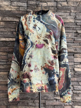 Load image into Gallery viewer, Custom Reverse Geode Pullover Sweatshirt with Kangaroo Pocket in ‘Pinot Sage’ for Marne

