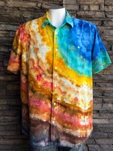 Load image into Gallery viewer, Custom Geode Polo Shirt for Jason in ‘Yellowstone’s Grand Prismatic Spring’
