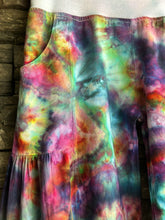 Load image into Gallery viewer, Women’s Medium Geode 100% Cotton Tiered Wide Leg Flared Pants with Pockets in ‘Cosmic Eyes’
