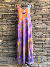 Load image into Gallery viewer, Women’s Medium Upcycled Pact Organic Cotton Sleeveless V-Neck Maxi Dress with Pockets in ‘Purple Moss Agate’ Inclined Twist
