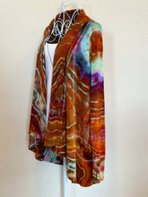 Load image into Gallery viewer, Women’s Small Geode Upcycled Athleta Cardigan with Thumbholes and Pockets in ‘Koroit Boulder Opal’
