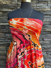 Load image into Gallery viewer, Custom Reverse Geode Strapless Maxi Dress in ‘Sherbet’ for Lacy
